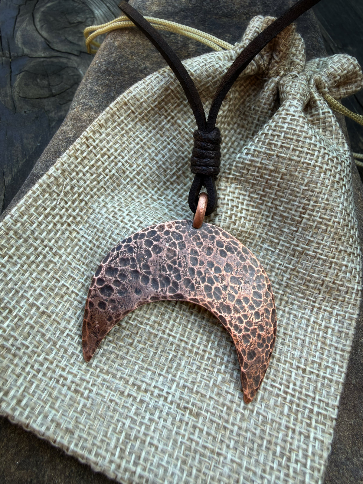 Lunula Necklace - Patina