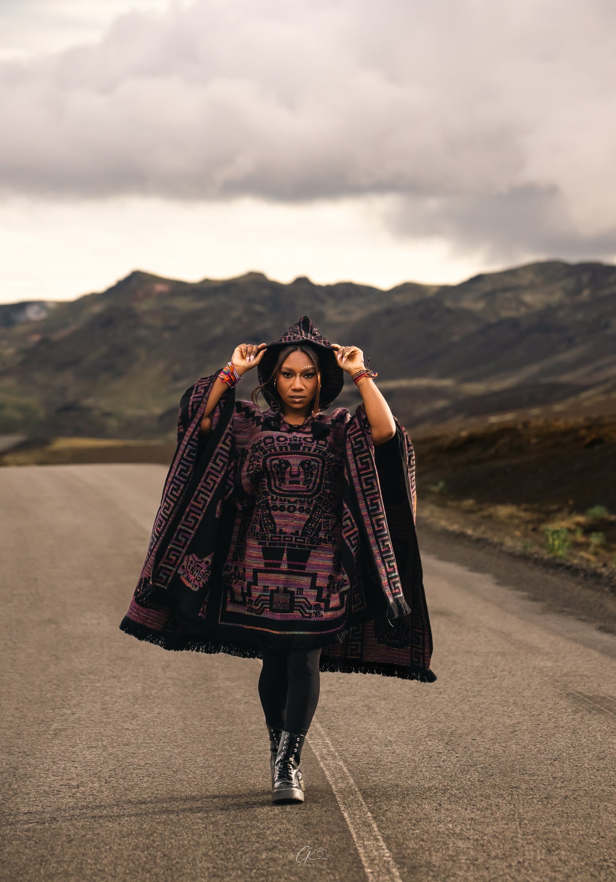 Long Alpaca Poncho UNISEX