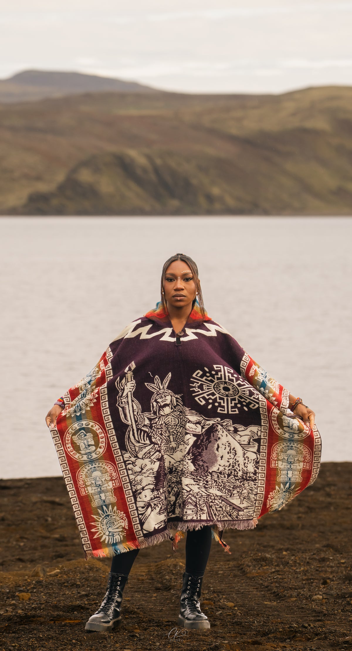 Long Alpaca Poncho UNISEX
