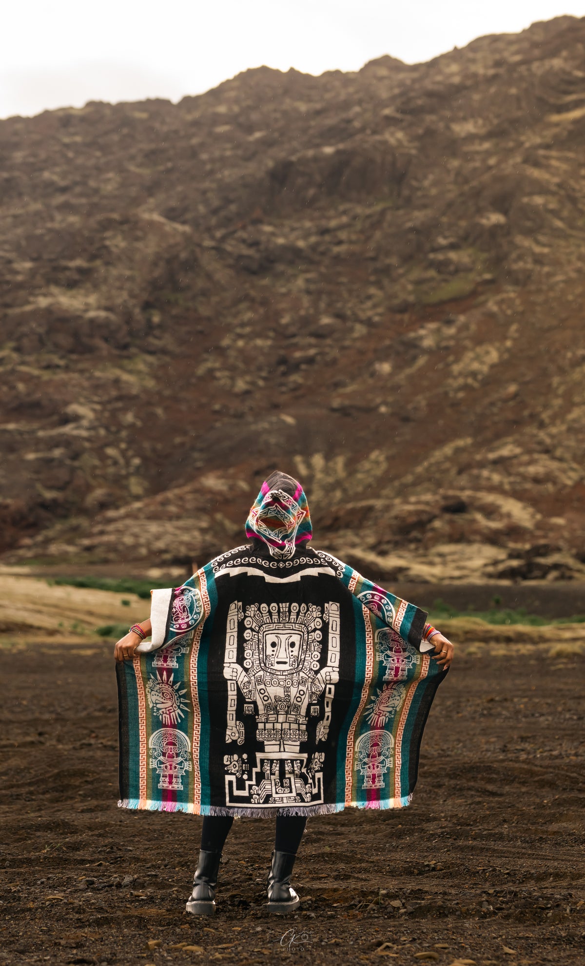 Long Alpaca Poncho UNISEX