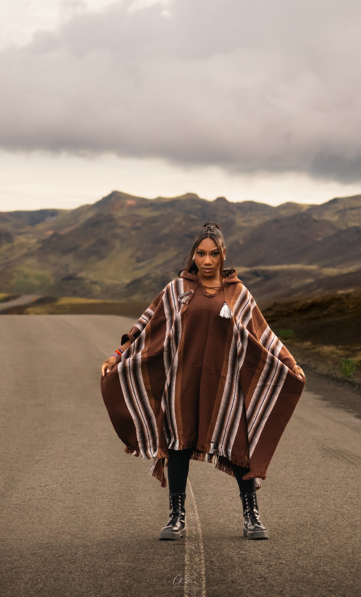 Long Alpaca Poncho UNISEX