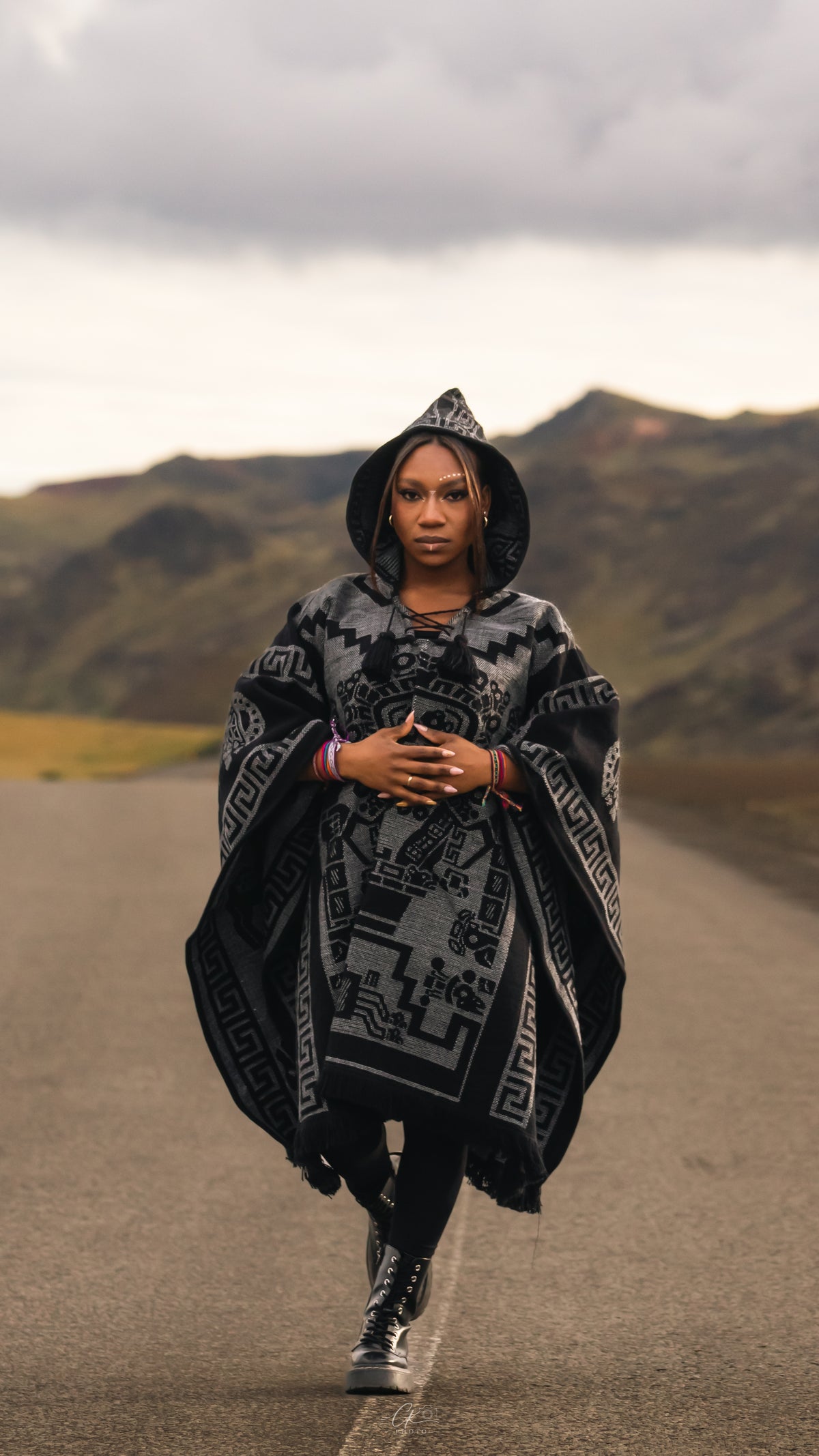 Long Alpaca Poncho UNISEX