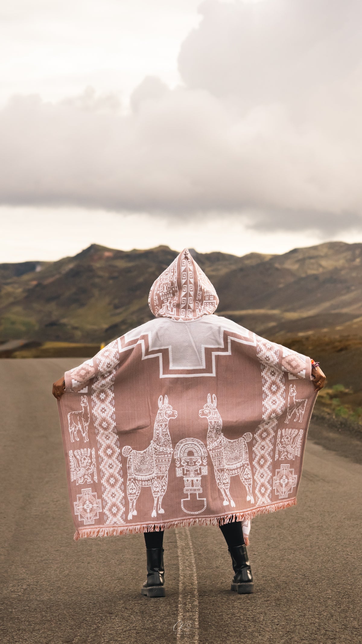 Long Alpaca Poncho UNISEX