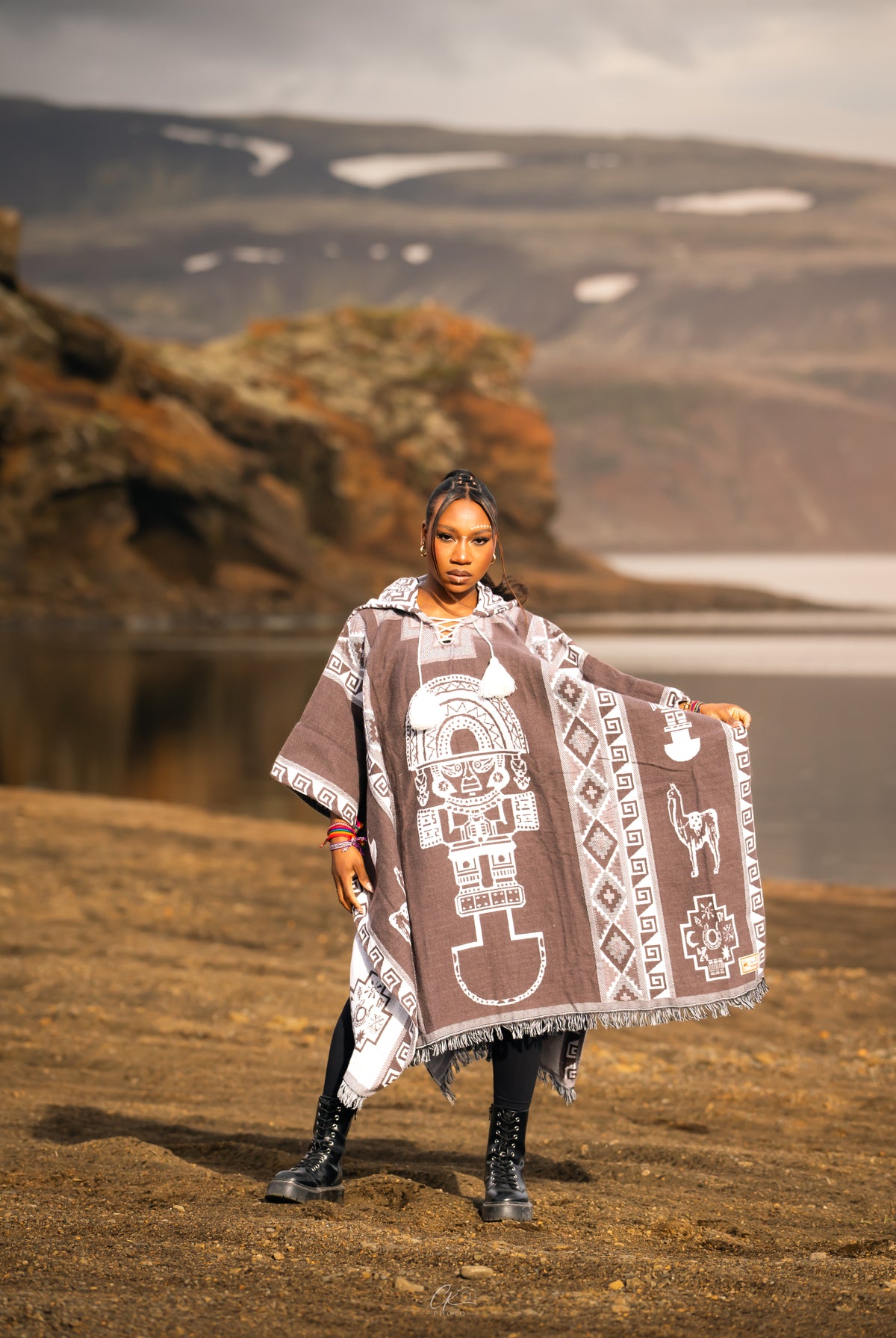 Long Alpaca Poncho UNISEX