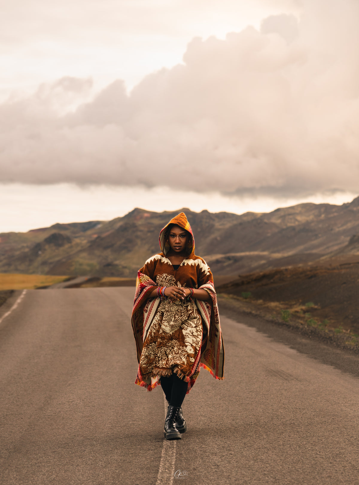 Long Alpaca Poncho UNISEX