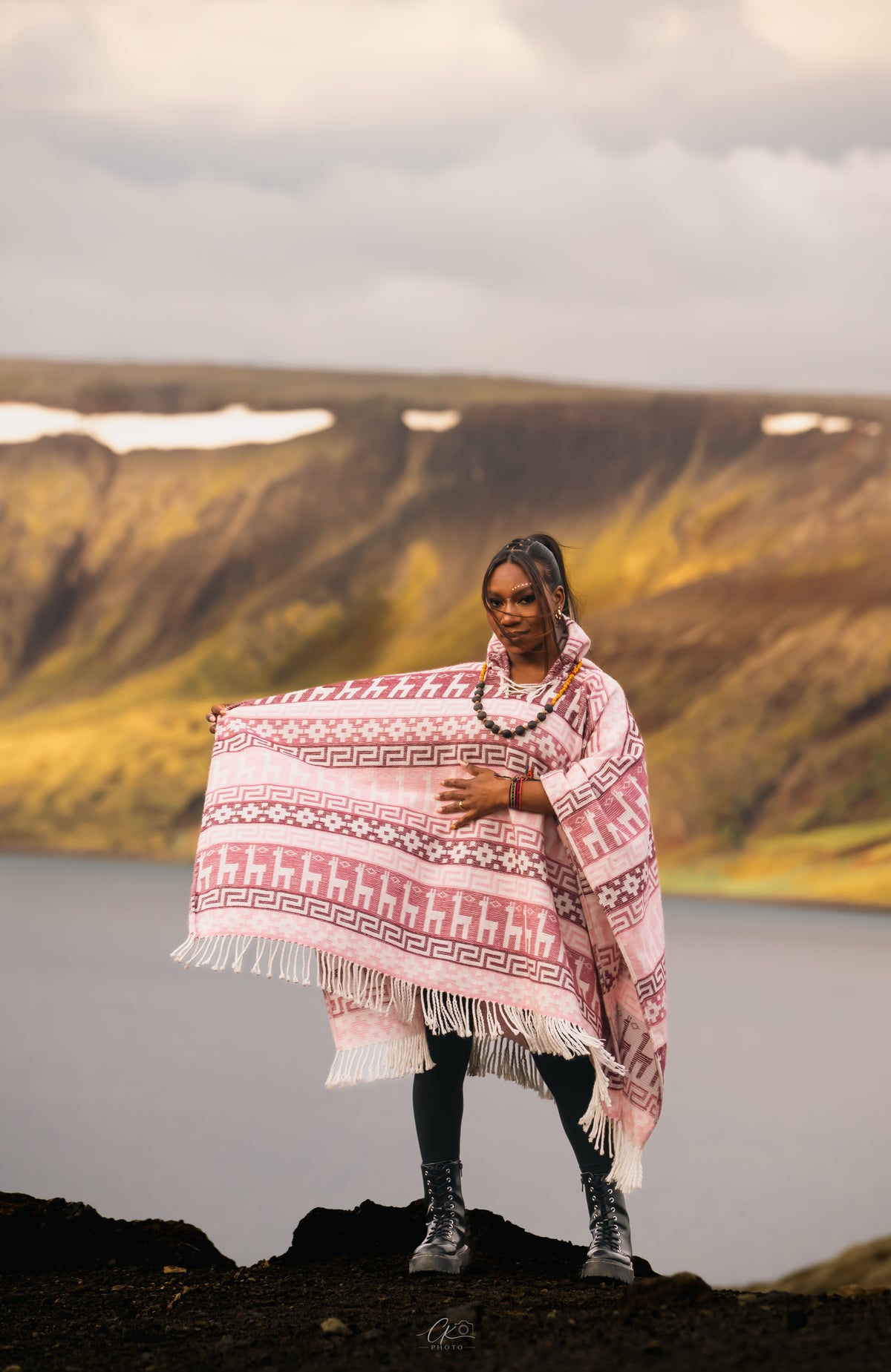 Long Alpaca Poncho UNISEX